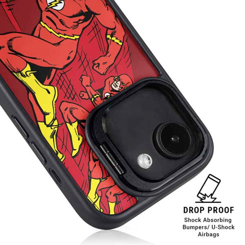 DC Comics The Flash Classic Art in Sequence Running pose iPhone 16e Kickstand Case