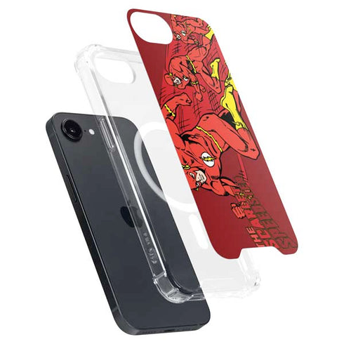 DC Comics The Flash Classic Art in Sequence Running pose iPhone 16e MagSafe Case
