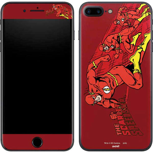 DC Comics The Flash Classic Art in Sequence Running pose iPhone 8 Plus Skin