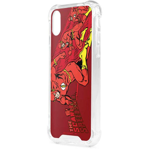 DC Comics The Flash Classic Art in Sequence Running pose iPhone XS Clear Case