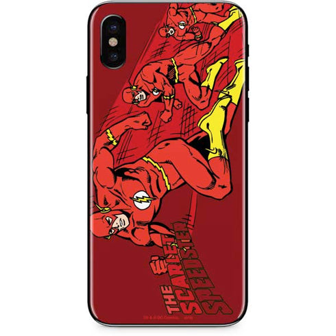 DC Comics The Flash Classic Art in Sequence Running pose iPhone XS Skin