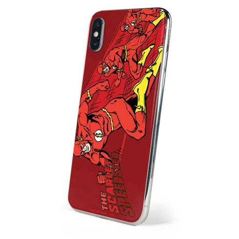 DC Comics The Flash Classic Art in Sequence Running pose iPhone XS Skin
