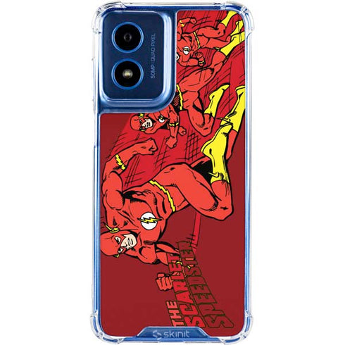 DC Comics The Flash Classic Art in Sequence Running pose Moto G Play 4G (2024) Clear Case