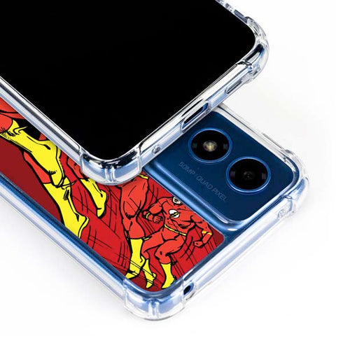 DC Comics The Flash Classic Art in Sequence Running pose Moto G Play 4G (2024) Clear Case