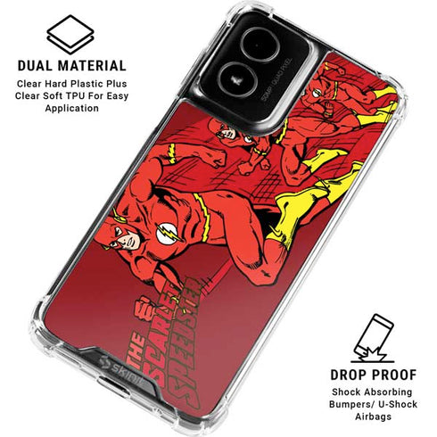 DC Comics The Flash Classic Art in Sequence Running pose Moto G Power 5G (2024) Clear Case