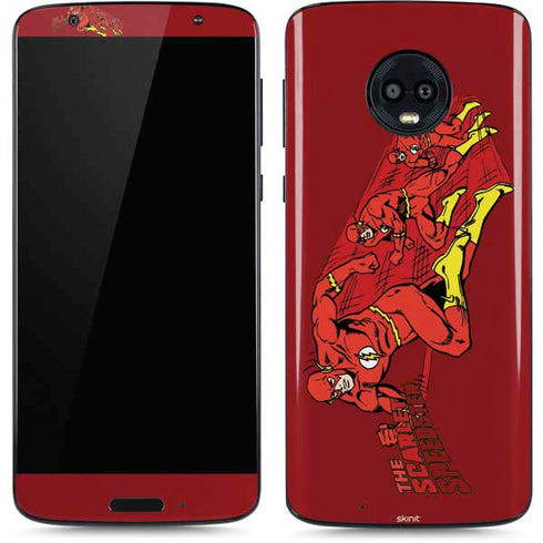 DC Comics The Flash Classic Art in Sequence Running pose Moto G6 Skin