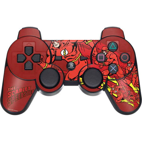 DC Comics The Flash Classic Art in Sequence Running pose PS3 Dual Shock wireless controller Skin