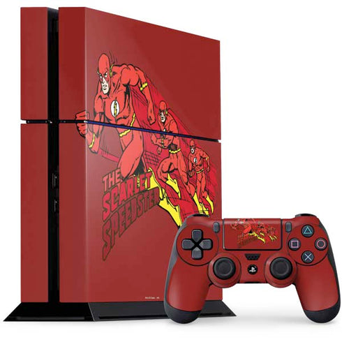 DC Comics The Flash Classic Art in Sequence Running pose PS4 Console and Controller Bundle Skin