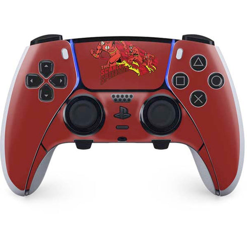 DC Comics The Flash Classic Art in Sequence Running pose PS5 DualSense Edge Pro Controller Skin