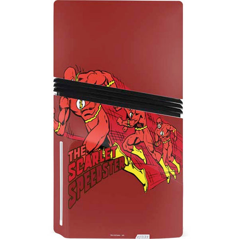 DC Comics The Flash Classic Art in Sequence Running pose PS5 Pro Disk Console Skin
