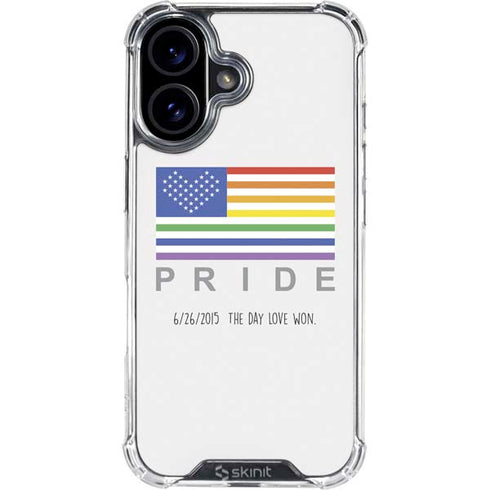 6-26 The Day Love Won iPhone 16 Plus Clear Case