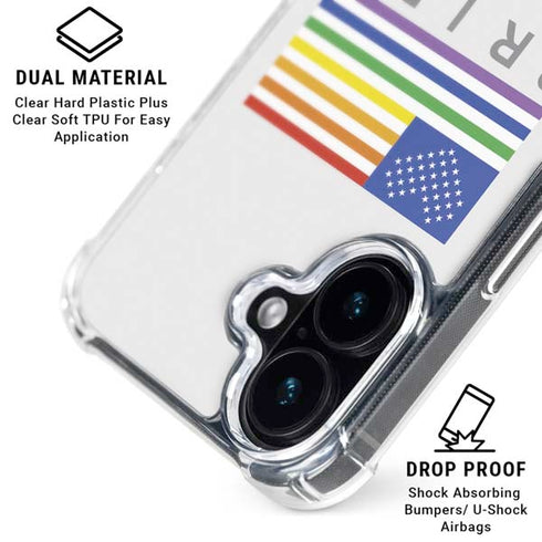 6-26 The Day Love Won iPhone 16 Plus Clear Case