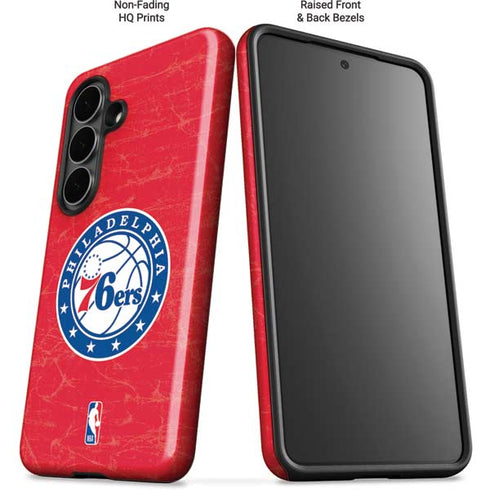 NBA Philadelphia 76ers Distressed Galaxy S26 Impact Case