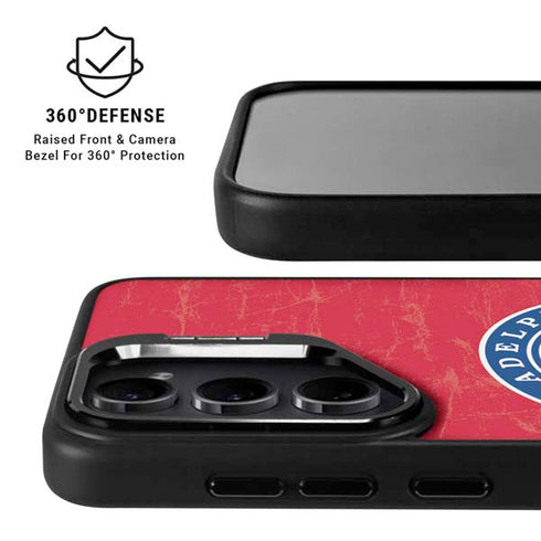 NBA Philadelphia 76ers Distressed Galaxy S26 Kickstand Case