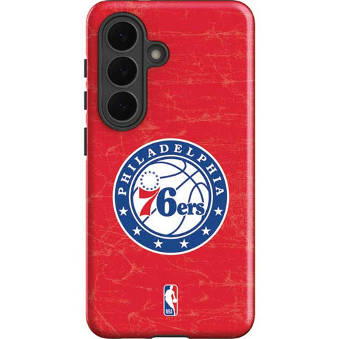 NBA Philadelphia 76ers Distressed Galaxy S26 Plus Impact Case