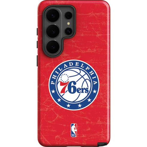 NBA Philadelphia 76ers Distressed Galaxy S26 Ultra Impact Case