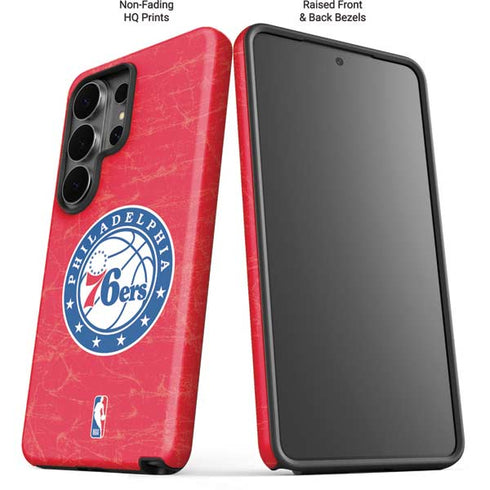 NBA Philadelphia 76ers Distressed Galaxy S26 Ultra Impact Case