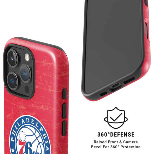 NBA Philadelphia 76ers Distressed iPhone 16 Pro Magsafe Impact Case