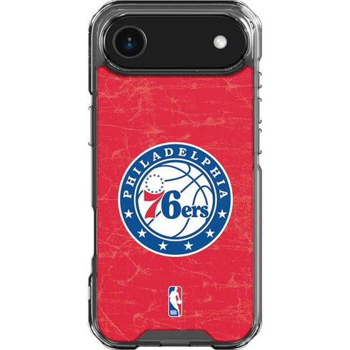 NBA Philadelphia 76ers Distressed iPhone 17 Air Clear Case