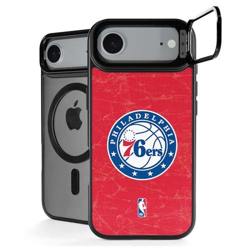 NBA Philadelphia 76ers Distressed iPhone 17 Air Kickstand Case