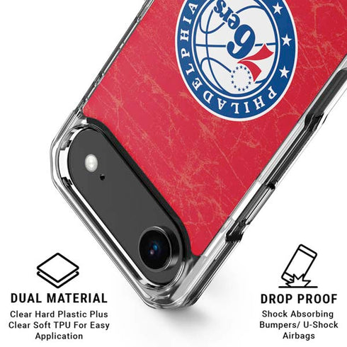 NBA Philadelphia 76ers Distressed iPhone 17 Air MagSafe Case
