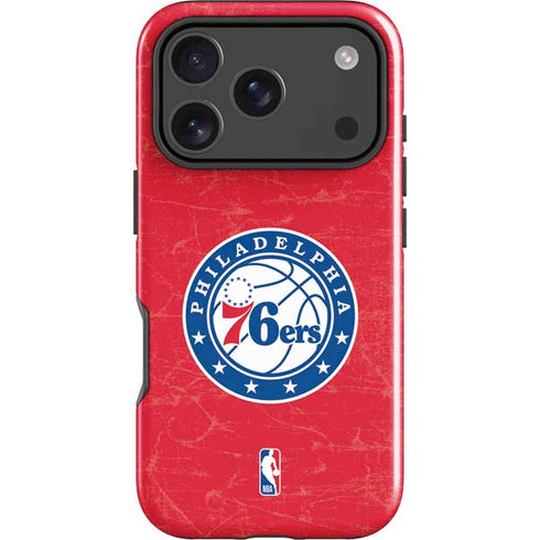 NBA Philadelphia 76ers Distressed iPhone 17 Pro Impact Case