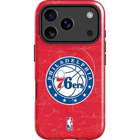 NBA Philadelphia 76ers Distressed iPhone 17 Pro Magsafe Impact Case