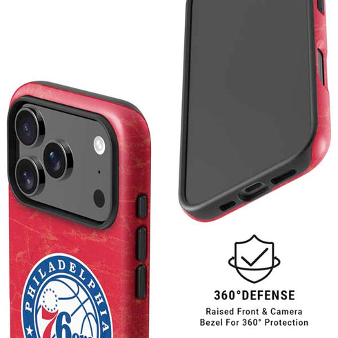NBA Philadelphia 76ers Distressed iPhone 17 Pro Magsafe Impact Case