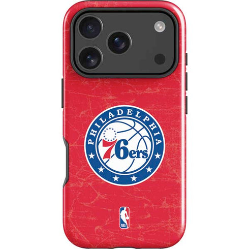 NBA Philadelphia 76ers Distressed iPhone 17 Pro Max Impact Case