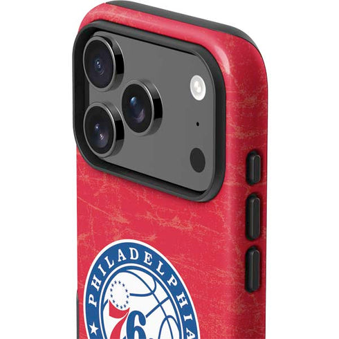 NBA Philadelphia 76ers Distressed iPhone 17 Pro Max Impact Case
