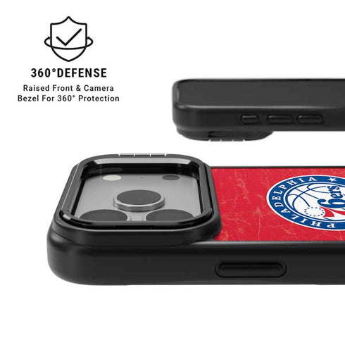 NBA Philadelphia 76ers Distressed iPhone 17 Pro Max Kickstand Case