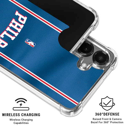NBA Philadelphia 76ers Jersey Galaxy S26 Clear Case