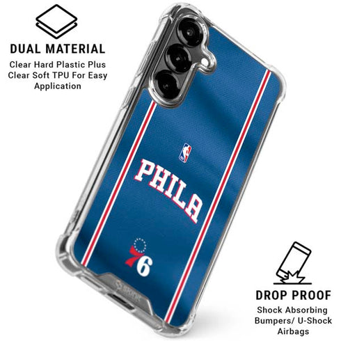 NBA Philadelphia 76ers Jersey Galaxy S26 Clear Case