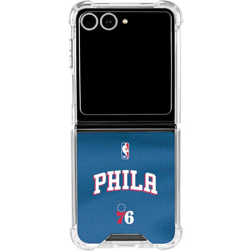 NBA Philadelphia 76ers Jersey Galaxy Z Flip7 Clear Case