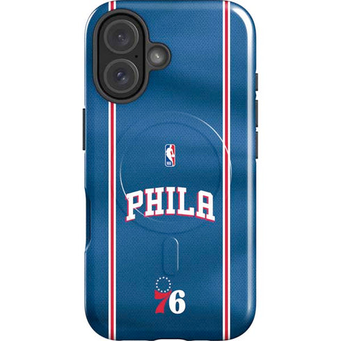 NBA Philadelphia 76ers Jersey iPhone 16 Plus Magsafe Impact Case