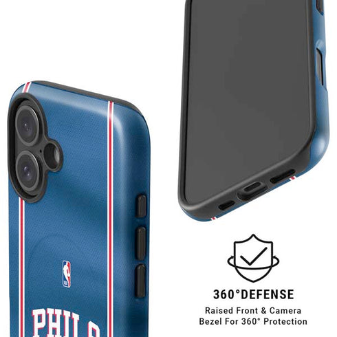 NBA Philadelphia 76ers Jersey iPhone 16 Plus Magsafe Impact Case