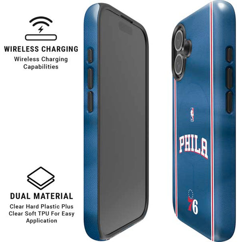NBA Philadelphia 76ers Jersey iPhone 16 Plus Magsafe Impact Case