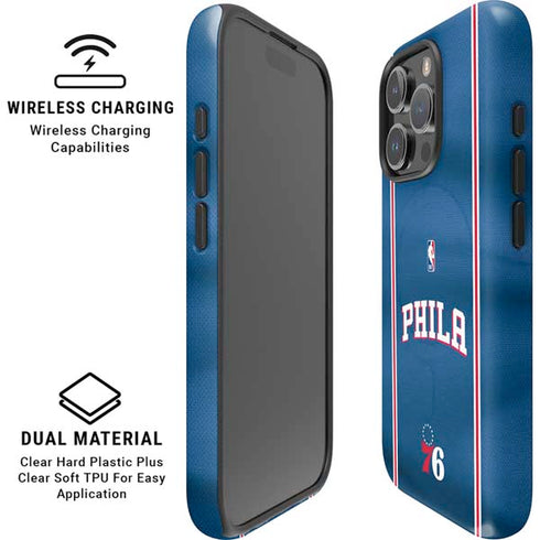 NBA Philadelphia 76ers Jersey iPhone 16 Pro Max Magsafe Impact Case