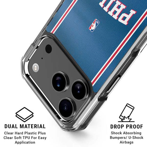 NBA Philadelphia 76ers Jersey iPhone 18 Pro Clear Case