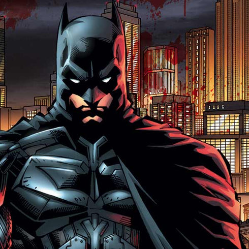 DC Comics Batman The Dark Knight Comic Art in Gotham City Galaxy Z Flip Skin