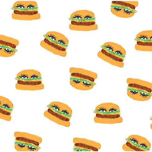 Bouffants and Broken Hearts Cute Burgers Galaxy A50 Clear Case