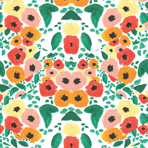 Bouffants and Broken Hearts Geometric Flowers Galaxy A50 Clear Case