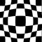 Black and White Zoomed Checkerboard iPhone 14 Plus Folio Case