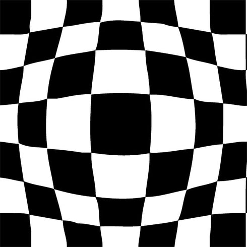 Black and White Zoomed Checkerboard iPhone 15 Skin