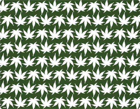 Marijuana Leaf White Pattern Galaxy Z Flip Skin
