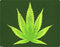 Marijuana Leaf Light Green Surface Go Skin