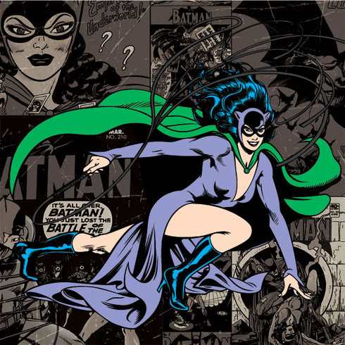 DC Comics Catwoman Vintage Action Pose Pattern Galaxy A20 Clear Case