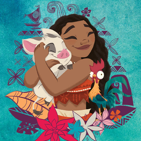 Disney Princess Moana with Pua and Heihei Galaxy Z Fold4 5G Clear Case