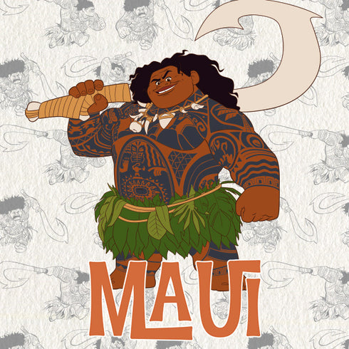 Disney Princess Moana Maui Pattern Galaxy S25 Skin