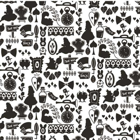 Disney Alice in Wonderland (animated) Silhouette Pattern Xbox 360 Slim (2010) Skin